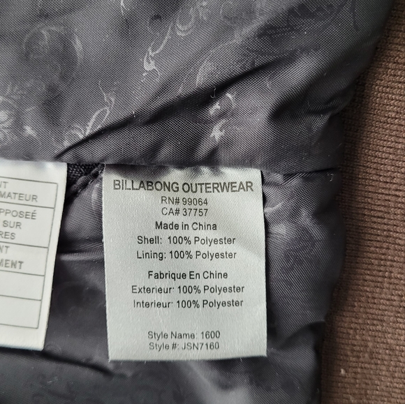 Billabong Winter Jacket - Picture 3 of 10